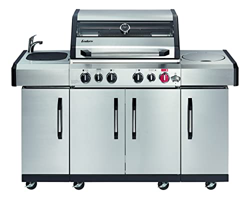 Enders Kansas II Pro 4 SIK Profi Turbo barbacoa gas - Barbacoa de gas con infrarrojos, Heat Range, Simple Clean y rejilla esmaltada - Barbacoa con tap precio