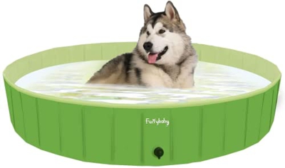 WDSF Opvouwbare Honden Zwembaden Huisdier Bad Draagbare Vouwen Hond Bad Zwemmen Bad Vijver Kids Hond Zwembad Baden Voor Grote Honden (verde, M (100x30