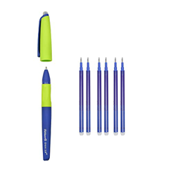 Pelikan Erase 2.0, Bolígrafo Borrable Ergonómico, Tinta Azul, para Diestros y Zurdos, para el Colegio, Recargable, 6 Recambios Incluidos precio