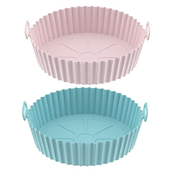 KAMAY Olla de Silicona para Airfryer Accesorios Reutilizables de Freidora de Aire Cesta para Hornear de Pizza Olla de Parrilla Herramientas para Horne características