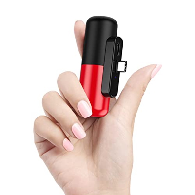 Mini Power Bank USB C 3300 mAh Mini batería externa Power Bank para teléfono tipo C cargador de batería de respaldo compatible con Samsung, Huawei, Mo