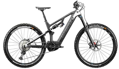 Nueva E-Bike 2021 MTB Full Carbon WHISTLE B-RUSH C9.1 12V tamaño 48 color negro/gris