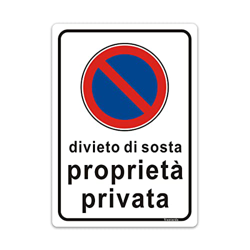 Cartello Divieto di Sosta,Cartelli Proprietà Privata in Alluminio 35cm x 25cm Durevole Resistente Protezione UV Facile da installare características