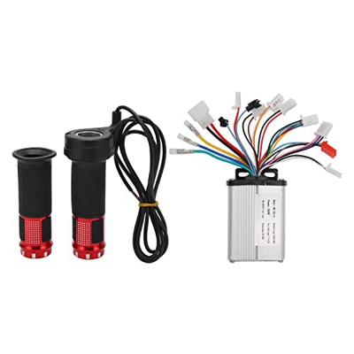 RiToEasysports Controlador de Velocidad sin Escobillas de Motor de 36V 48V 350W con Empuñadura de Acelerador para Bicicletas Eléctricas Y Motocicletas