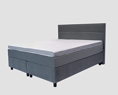 Tesla Dreams Vega - Cama con somier (140 x 200, 7 zonas, colchón de muelles ensacados H2/H3, base de muelles ensacados, cubrecolchón de espuma de láte