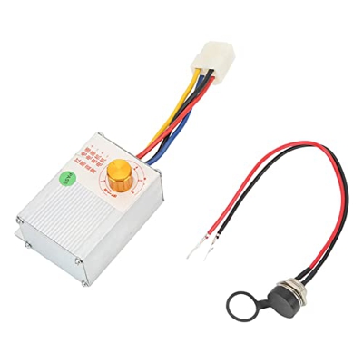 RiToEasysports Controlador de Velocidad de Bicicleta Eléctrica de 12V 250W con Puerto de Carga para Motocicletas Triciclo