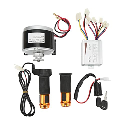 RiToEasysports Kit de Conversión de Motor de Bicicleta Eléctrica de 24V Y 300W, Incluye Controlador de Motor, Cerradura de Puerta Eléctrica con Agarre