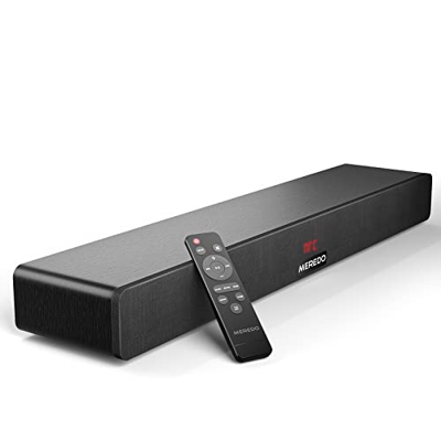 Barra de Sonido MEREDO, Sistema de Barra de Sonido para TV Altavoz Bluetooth de 2.1 Canales y 150 W con subwoofer Integrado para PC/Cine en casa, Comp