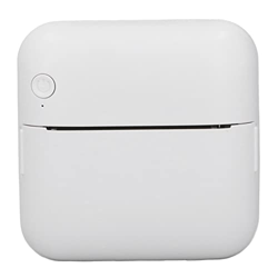 Mini Impresora, Imagen Clara, Cubierta Deslizante Abierta, Impresión sin Tinta, Miniimpresora de Pegatinas, Carga Micro USB, Pulido Esmerilado para Of en oferta