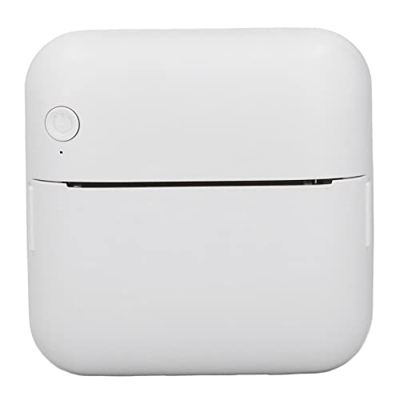 Mini Impresora, Imagen Clara, Cubierta Deslizante Abierta, Impresión sin Tinta, Miniimpresora de Pegatinas, Carga Micro USB, Pulido Esmerilado para Of