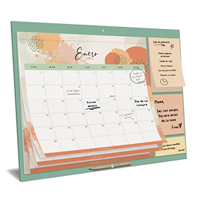 Smart Panda Calendario 2023 Pared – Calendario Magnetico Nevera – Vista Mensual, Planificador Familiar con 3 Notas – Pizarra Calendario para Pared o N