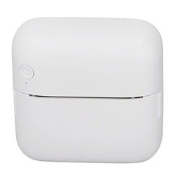 Mini Impresora de Pegatinas, Carga Micro USB, Mini Impresora Blanca, Cubierta Deslizante Abierta, Pulido Esmerilado para Oficina en oferta
