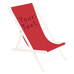 Tapicería de Recambio para Tumbona de Madera, 100% poliéster, Plegable, diseño de Votre texte Rouge [119] precio
