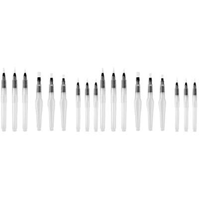 ibasenice 18 Piezas Artes Pluma de Tinta Pluma Estilográfica Pluma de Escritura Inyección de Agua Pincel de Pintura a Mano