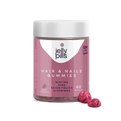 Biotina alta dosis, Ácido fólico y 7 Vitaminas Esenciales - Gominolas para Disminuir la Caída de tu Cabello y Cuidar tus Uñas - 60 Gummies sabor Framb precio