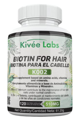Kivéelabs 120 Cápsulas - Vitaminas para el Cabello - Biotina para el Cabello - Vitamina C - Zinc capsulas - Sin gluten, Apto para Veganos y sin OMG -  en oferta
