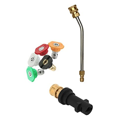GANMEI Adaptador de lavadora a presión de coche, lanza de varita de extensión de 30 grados, 5 puntas de boquilla para accesorios K2 K3 K4 K5 K6 K7