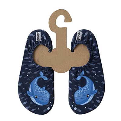 Slipstop Zapatillas de playa para niños, antideslizantes, para deporte, natación, baño, vacaciones, yoga, con factor de protección solar 50, Marina co