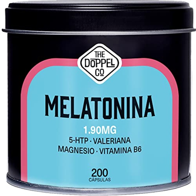 Melatonina 1,9 mg | 200 cápsulas de 790 mg | Dormir Bien Más de 6 Meses | Melatonina con 5HTP, Magnesio, Valeriana, Vitamina B6 | Pastillas para Dormi