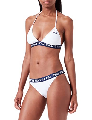 Fila Silvi Triangle Bikini, Blanco Brillante, L para Mujer