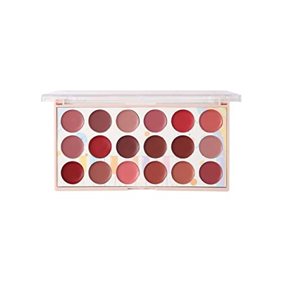 Paletas De Labiales Lápiz labial 18 colores Sexy Red Lip Gloss Tray Impermeable Hidratante Velvet Lip Stick Plate Set de maquillaje Cosméticos Paleta 