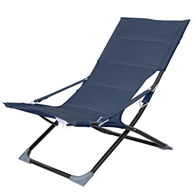 GARDENIA Pashà Sillón Acolchado canapone Regulable Plegable Ahorra Espacio de Acero para casa, jardín, Camping y Playa, Metal, Turquesa