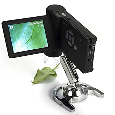 500X Mobile Digital Microscope 3'' LCD 5MP HD Foldable USB Lithium Battery 8 LED PC Magnifier Camera Tools