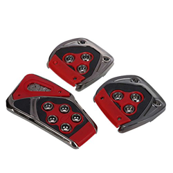 Zunedhys Cubierta antideslizante negra roja del cojín del pedal 3 PC para el coche auto de MT en oferta
