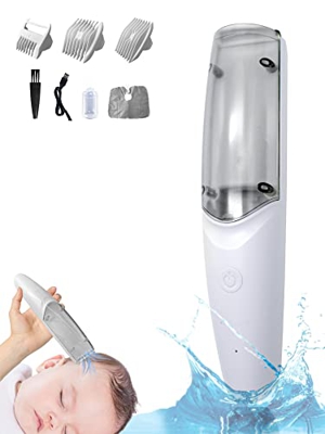 Cortador de Pelos para Bebé. Cortapelos Infantil Silencioso 48dB, Inalámbrico, Impermeable. Maquinilla de Cortar Pelo de Niños con Cuchilla de Cerámic