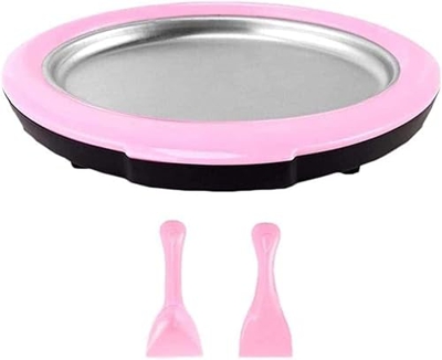 BOLYUM Máquina de Yogur Agitado,Máquina para Hacer Helados en Rollo,máquina para Hacer Helados instantáneos, con 2 espátulas, Mini máquina para Hacer 