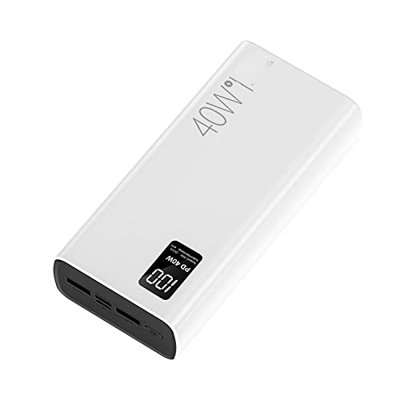Power Bank 30000mAh Carga portátil Poverbank Teléfono móvil LED Espejo Back Power Bank Paquete de batería Externa Powerbank White