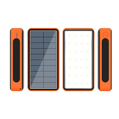 Banco de energía inalámbrico de 80000mAh, Banco de energía Solar portátil de Carga rápida, 4 baterías externas de Viaje USB para iPhone, Xiaomi, Samsu