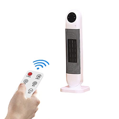 DFANCE Calefactor Electrico de Aire Caliente,Calefactor cerámico 2000W Selector Temperatura 15 a 40°C,Calefactor de Torre Oscilación de 90°,Protección