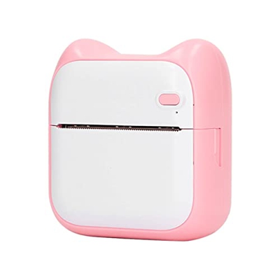 Impresora Térmica, Conexión Directa Bluetooth Carga USB 1000mAh Capacidad Rosa 203DPI Impresora Fotográfica Portátil Mini para Oficina