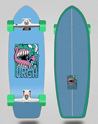 Urgh surfskate Complete with SGI Surf Skate Trucks Monster Blue 31 Fat Tail