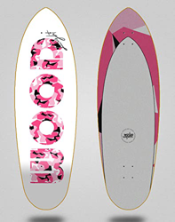 Wood Light monopatin Skate Skateboard surfskate Deck Tabla Camo Icon White Pink 32,5 características