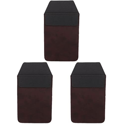 NUOBESTY 3 Uds Cubierta de Pluma Suministros Camisas Pu Escuela Marcador Fuente Protector Organizador de Oficina Herramientas Portátil Insertar Regla 