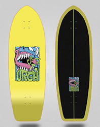 Urgh monopatin Skate Skateboard surfskate Deck Tabla Monster Yellow 31 Fat Tail en oferta