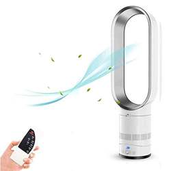 Tower Fan Tower Fan with Remote Space-Saving Portable Floor Bladeless Fan for Bedroom Living Rooms Office Pink (Silver) precio