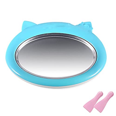 Cartoon Mini Ice Cream Maker Fried Yogurt Machine Summer Cool Ice Cream Maker (Color : Blue)