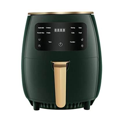 1400W Air Fryers The Big Fhire 8 Smart Menu 360 Heating Touch Displayoil Free Air Fryers Green (Green)(Air fryers) (Green) (Green)