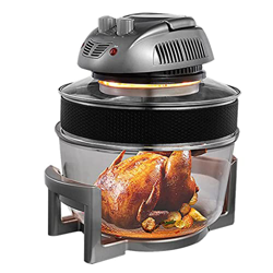 Fryers Air Household Visualized Non Multifunctional Automatic French Fries Machine Visible Thickened Glass (Co(Air fryers) (Gray 31 * 32 * 35cm) (Gray precio