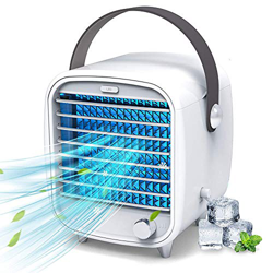 Portable Mini Air Cooler 3 in 1 Fast Cooling Mobile Conditioner Air Fan USB with Adjustable Speeds for Home Bedroom Office características