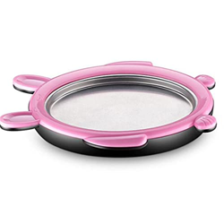 Fried Yogurt Machine Household DIY Preparing Ice Cream Rolls with 2 Spatulas (Color : Pink) características