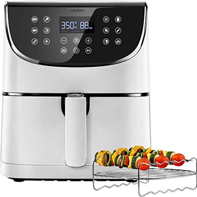 Air Fryer Oil-Free Large-Capacity Electric Air Fryer Oven with Preheating and Vibration Reminder Function Equipped with Digital Touch Screen and Non-S