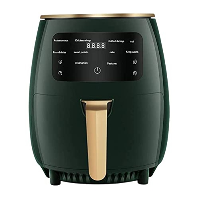 Air Fryer for Home Use 4.5Ly Cooking Air Fryer Multi-Function LCD Touch Screen Smart Home Electric Fryer Oi(Air fryers) (Red) (Green)