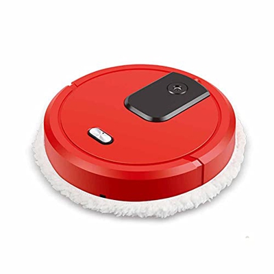 Robot Vacuum Cleaner 2 in 1 Double Use Wet and Dry Robot Vacuum Cleaner and Scrubber Dual Use Robot Cleaner for Up-to-Date Home Cleaning Black (Red)