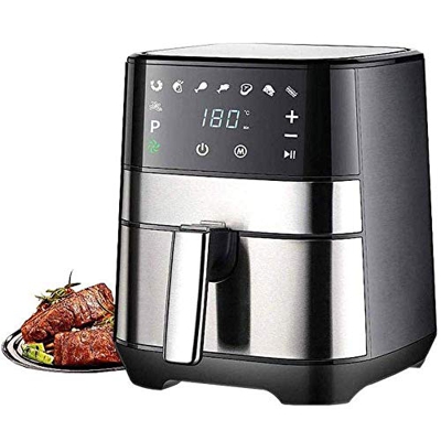 Air Fryer 1500W with Digital Display Timer and Fully Adjustable Temperature Control for Healthy Oil Free & Low Fat Cooking