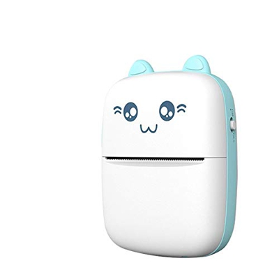 Portable Photo Printer Instantly Printer Bluetooth Portable Photo Printer Full Color Printing Apply to App Compatible with iOS and Android Green