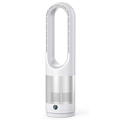 Bladeless Fan Cooler Oscillating Tower Fan with Remote Control 8 Speed Settings 8 Hour Timer Super Quiet Touchable Pedestal Fan for Home Office Bedroo